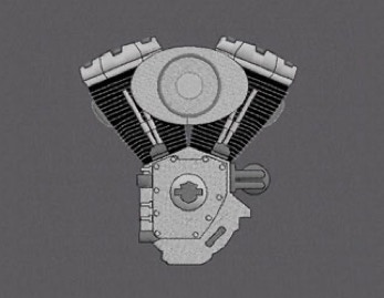 American Made Motorcycle Engine Embroidery Design