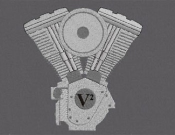 American Made Motorcycle Engine Embroidery Design